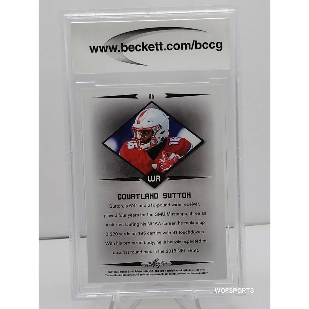 2018 Leaf Rookie Star #05 Courtland Sutton BCCG Graded 10 Mint or Better
